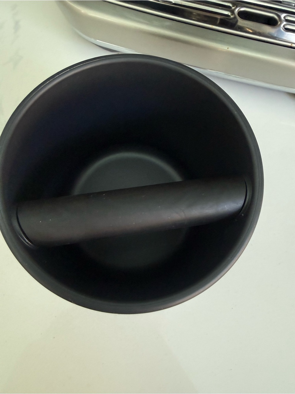 Breville Stainless Steel Knock Box with Black Silicone Rim - Picture 2 of 3